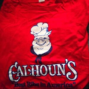Vintage old-ass Calhoun's BBQ T-Shirt